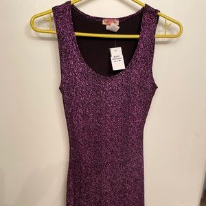 Cute purple shimmery mini dress